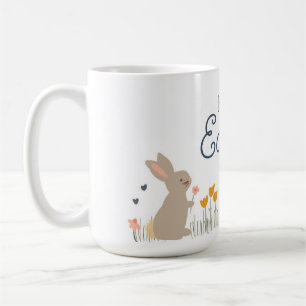Caneca De Café Feriado Fúnebre de Flores Selvagens felzs pascoa