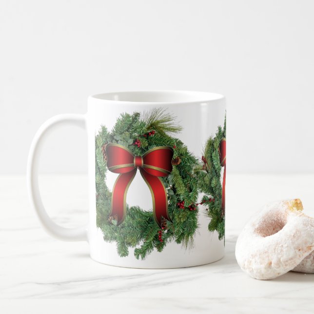Caneca De Café Feriado Natal Cerâmico (Com Donut)