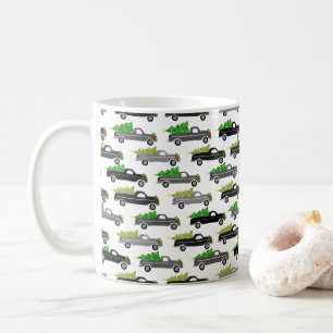 Caneca De Café Feriado Natal das Árvores de Caminhões