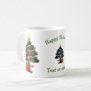 Caneca De Café Feriado Personalizado da Árvore de Natal Elf