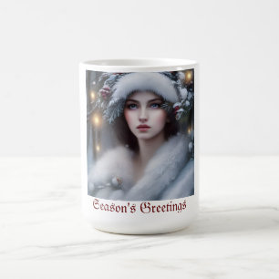 Caneca De Café Feriado Personalizado da Princesa de inverno