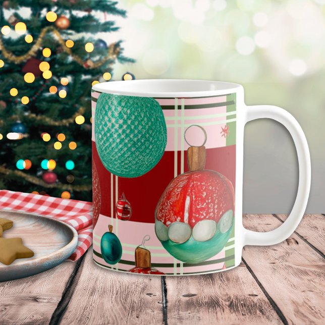 Caneca De Café Feriado Tradicional Escocês de Xadrez Vermelho (Criador carregado)