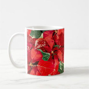 Caneca De Café Feriado vermelho da poinsétia