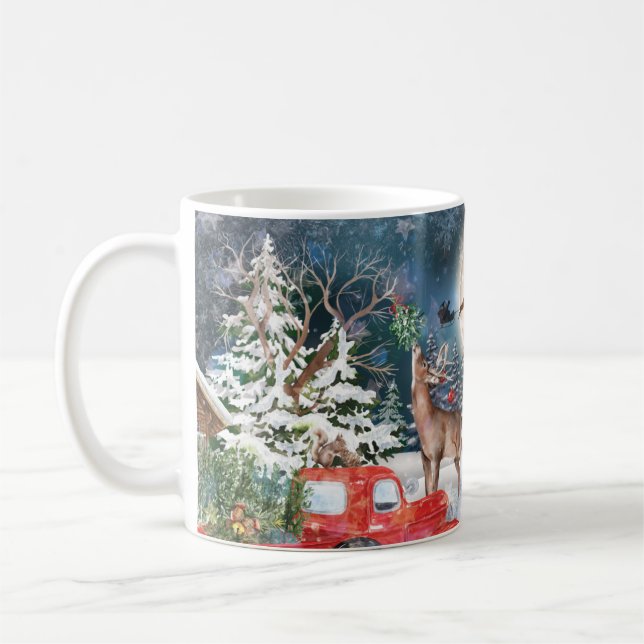 Caneca De Café Feriados de inverno russos Papais noeis de caminhõ (Esquerda)