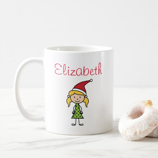 Caneca De Café Feriados de Natal Personalizados e Bonitos Persona (Com Donut)