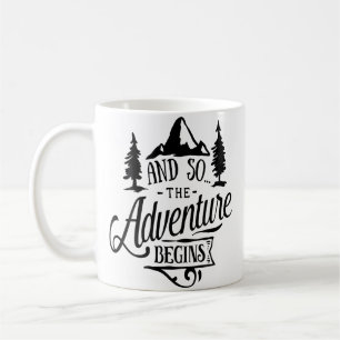 Caneca De Café Férias Acampamento E Assim Começa A Aventura Acamp
