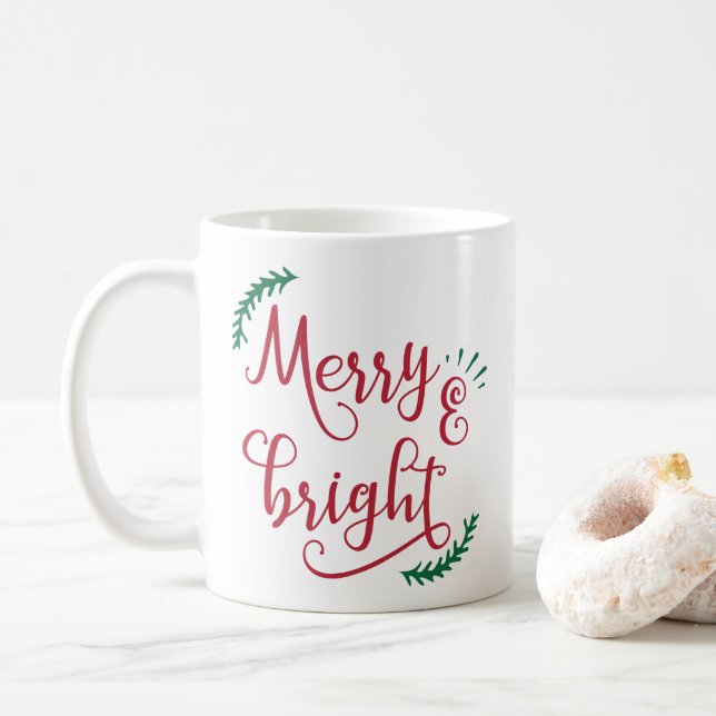 Caneca De Café Férias alegres e brilhantes (Com Donut)