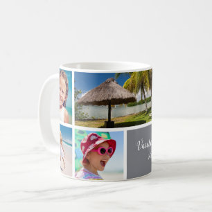 Caneca De Café Férias da família ou do Casal 5 Fólios, Cinzas