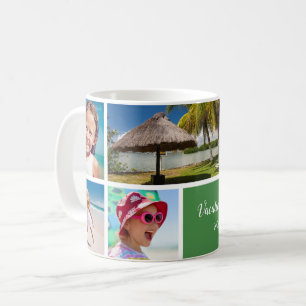 Caneca De Café Férias da família ou do Casal 5 Fólios, Verde