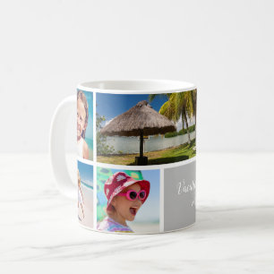 Caneca De Café Férias da família ou do Casal 5 Fotomia, Prata