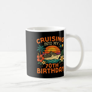Caneca De Café Férias de Cruzeiros Festejando 70 Anos Entrando na