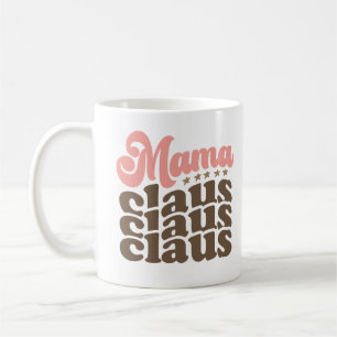 Caneca De Café Férias de Natal da Mama Claus Retro Groovy