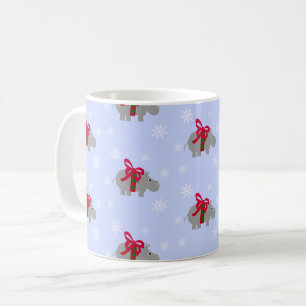 Caneca De Café Férias de Natal do Hipopótamo