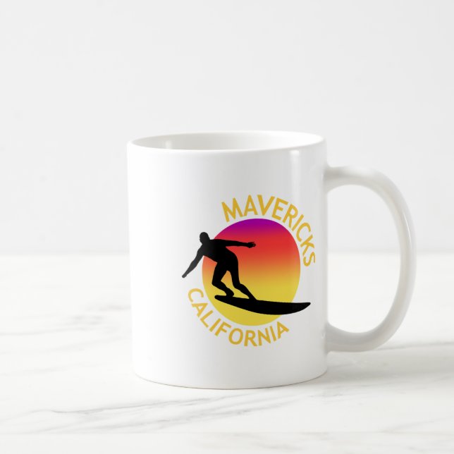 Caneca De Café Férias de Surf Mavericks na Califórnia (Direita)