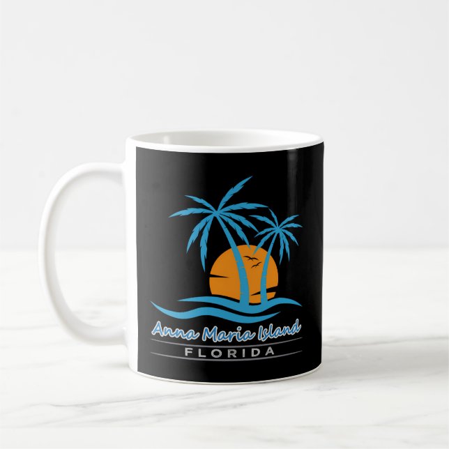 Caneca De Café Férias de Verão Flórida Anna Maria Island Beach (Esquerda)