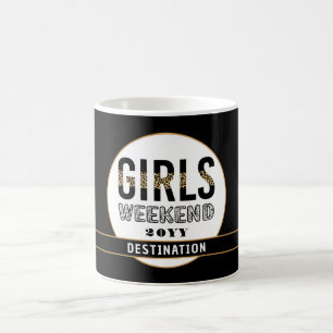 Caneca De Café Férias de Viagem de Meninas de Fim de Semana Perso