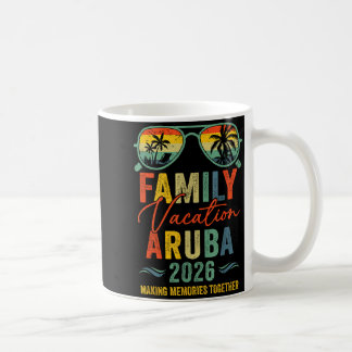 Caneca De Café Férias em Aruba 2026 Grupo Familiar Combinando Ver