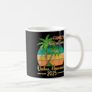 Caneca De Café Férias em Família na Praia de Oahu Hawaii 2025 Ver