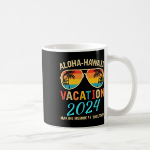 Caneca De Café Férias Familiares 2024 Aloha Havaí Matchin Havaian