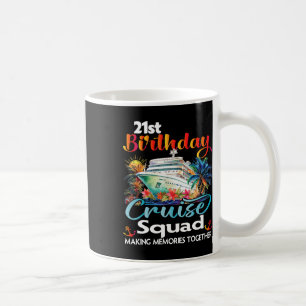 Caneca De Café Férias Familiares aniversário de 21 anos Cruise Sq