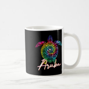 Caneca De Café Férias Familiares De Tartarugas Marinhas Aruba Tie