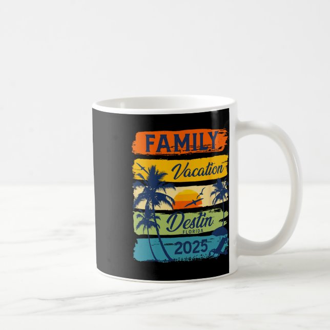 Caneca De Café Férias Familiares Destin Flórida 2025 Matching Fam (Direita)