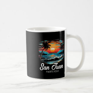 Caneca De Café Férias Familiares Retro Porto Rico San Juan