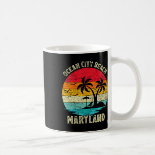 Caneca De Café Férias Familiares Vintage Retro Maryland Ocean Cit