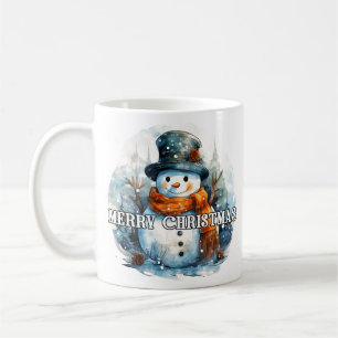 Caneca De Café Férias Felizes   Boneco de Neve Pequeno e Aconcheg