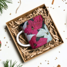 Caneca De Café Férias Festivas Poinsettias Floral