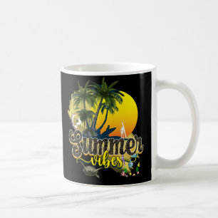 Caneca De Café Férias Modernas da Família de Verão