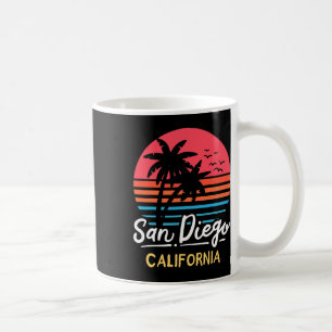 Caneca De Café Férias na Praia de San Diego Califórnia Vintage 