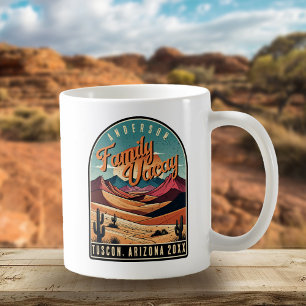 Caneca De Café Férias Retro da Família no Deserto ID1134