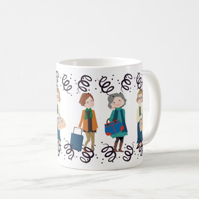 Caneca De Café Férias, Turismo e Wanderlust (Frente Esquerda)