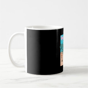 Caneca De Café Férias vibrações praia flamingo verão férias