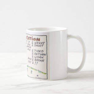 Caneca De Café Férias Vintage Coelho Humor