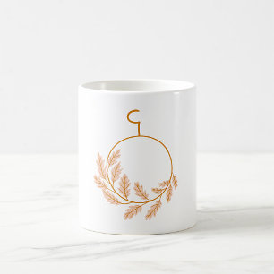 Caneca De Café Ferida Botânica Minimalista Neutra Moderna
