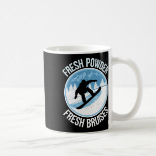 Caneca De Café Feridas frescas em pó Frescas Snowboard Winter Spo