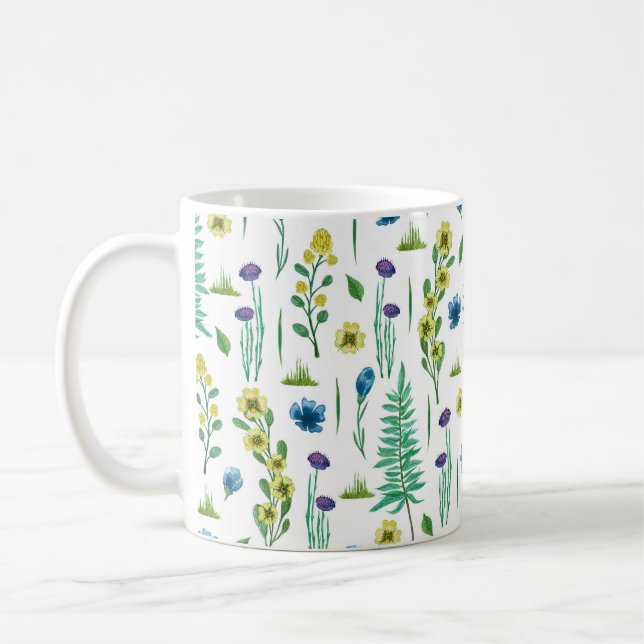 Caneca De Café Fern Flowers Sanguíneos (Esquerda)