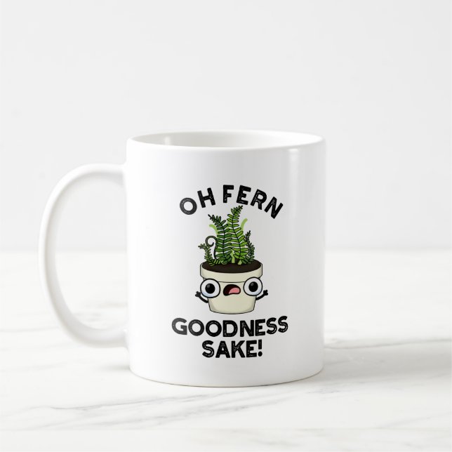 Caneca De Café Fern Goodness Sake Funny Plant Pun (Esquerda)