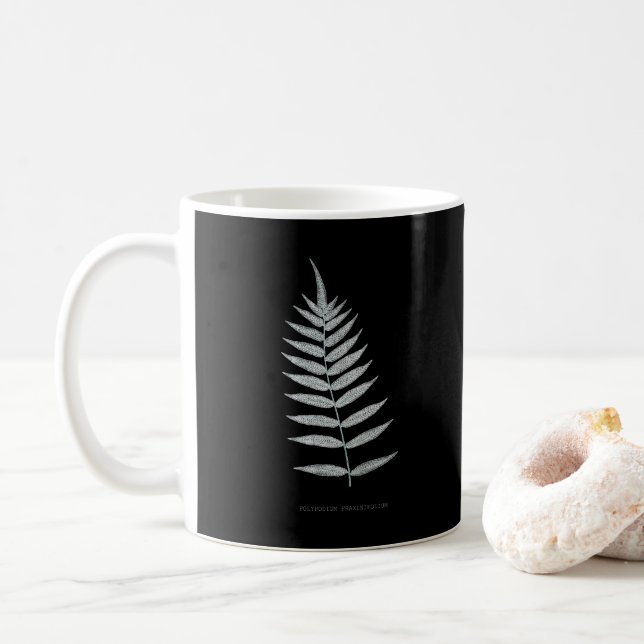 Caneca De Café Fern - Polypodyum Fraxinifolium - efeito de raios  (Com Donut)