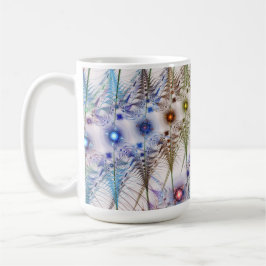 Caneca De Café Ferns'N Flowers Abstrato