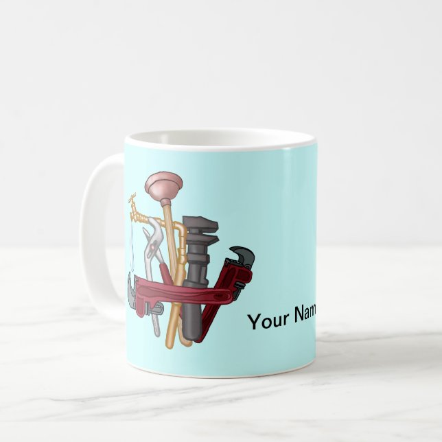 Caneca De Café Ferramentas de Encanador (Frente Esquerda)