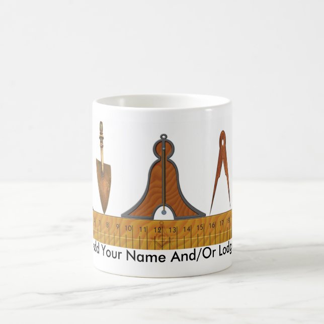 Caneca De Café Ferramentas de funcionamento do Freemason (Centro)