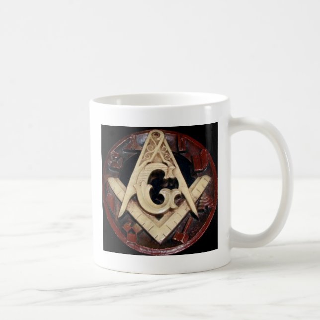 Caneca De Café Ferramentas de funcionamento maçónico do quadrado (Direita)