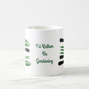 Caneca De Café Ferramentas de jardinagem verde