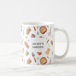 Caneca De Café Ferramentas personalizadas de jardinagem de aquare