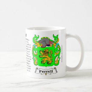 Caneca De Café Ferrell, a origem, o significado e a crista sobre