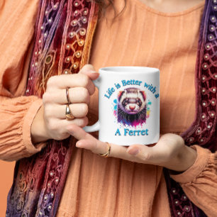 Caneca De Café Ferret Lover Coffee amante Ferret Mãe Pai