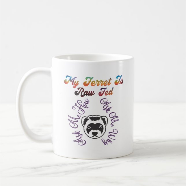 Caneca De Café Ferret Raw Fed (Esquerda)